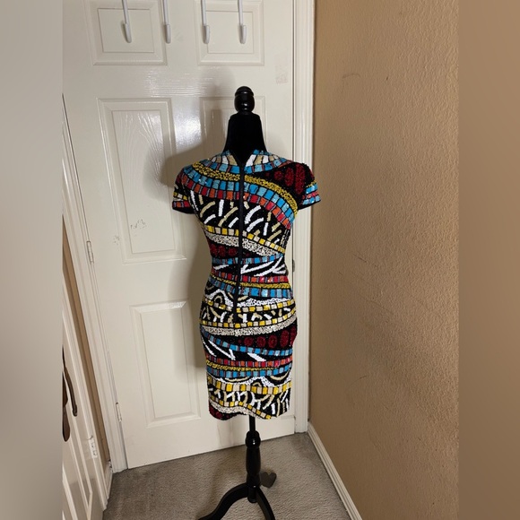 Alice + Olivia Multi Color Sequins Beaded Sz 0 Dress $895 Tracy Bendit NWT​ - Picture 3 of 8